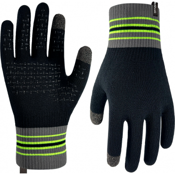 Водонепроницаемые перчатки DEXSHELL ULTRA THIN RUNNING GLOVES черный/серый/зеленый L